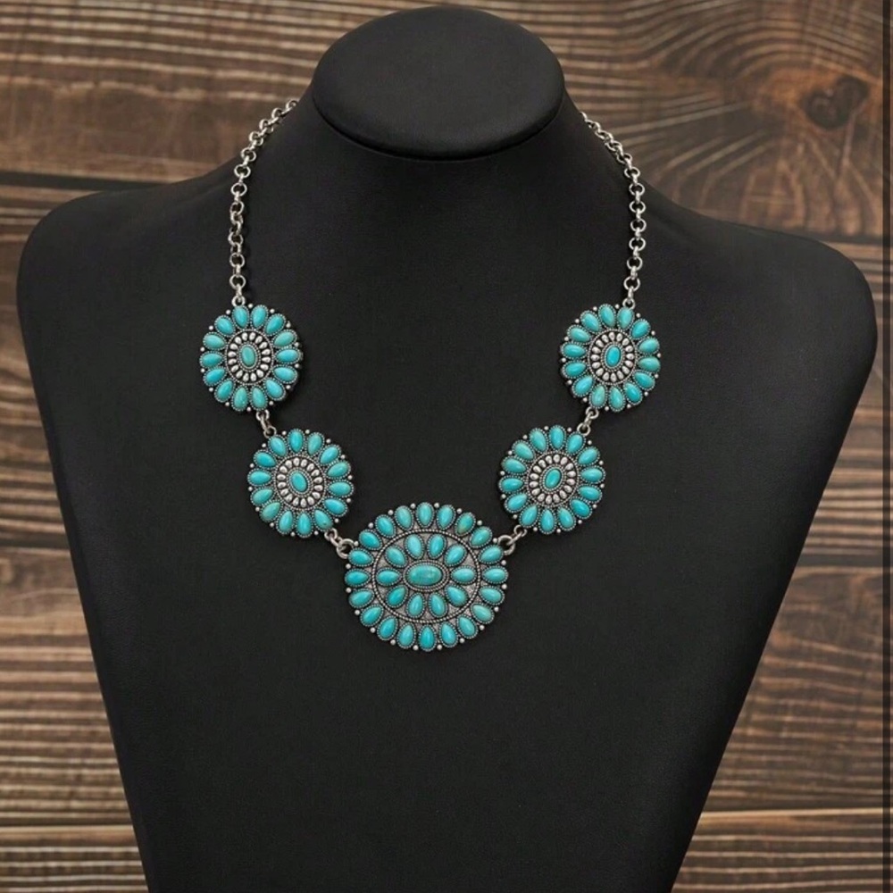 Turquoise Pendant Western Boho Necklace (Today’s Sale Pick!) - Picture 2 of 3
